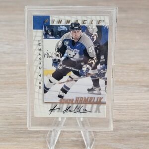 Roman Hamrlik Autographed 1998 Pinnacle Trading Card Tampa Bay Lightning